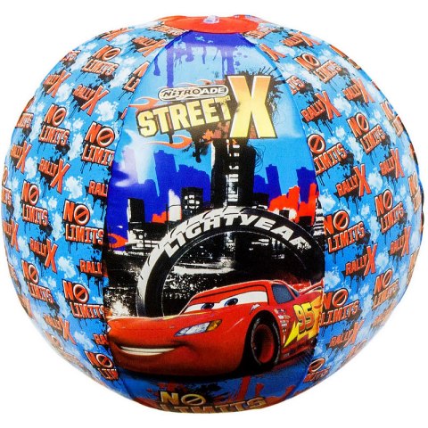 Piłka dmuchana plażowa CARS ZYGZAK śr. 35 cm SAMBRO DSC-7057-AC