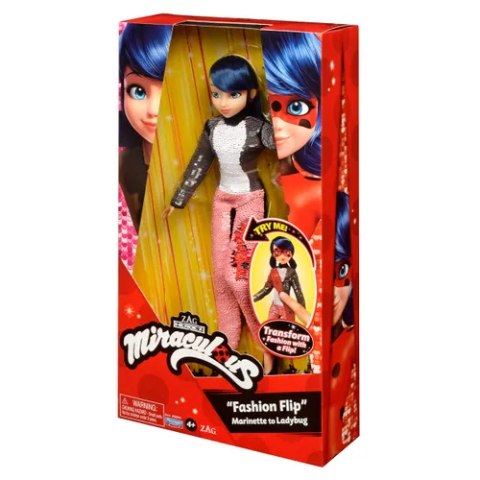 MIRACULOUS Marinette Lalka Biedronka z cekinami Fashion Flip PLAYMATES 50375