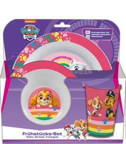 Zestaw obiadowy PSI PATROL talerzyk miska kubek P:OS 08-15266-21-07