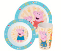 Zestaw obiadowy ŚWINKA PEPPA talerz miska kubek P:OS 22-15387-20-12