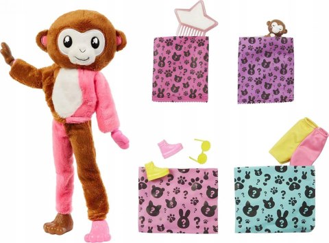 BARBIE Cutie Reveal Lalka MAŁPKA Dżungla MATTEL HKR01