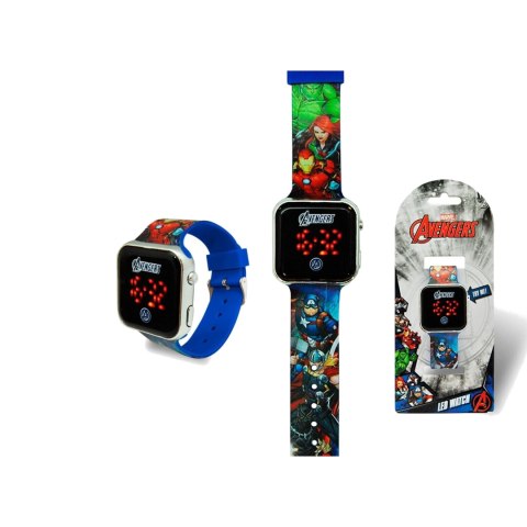 Zegarek cyfrowy LED na rękę AVENGERS z kalendarzem dla dzieci KIDS AVG4706