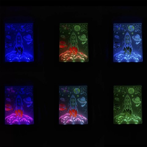 Magiczna Neonowa Tablica 3D LED Niebieska KIDEA DERFORM MNT3DLKAN