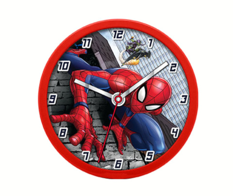 Zegar ścienny SPIDERMAN śr. 24cm dla dzieci KIDS SPD3601
