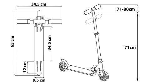 Hulajnoga dwukołowa MYSZKA MINNIE MOUSE składana 120mm SEVEN 59995