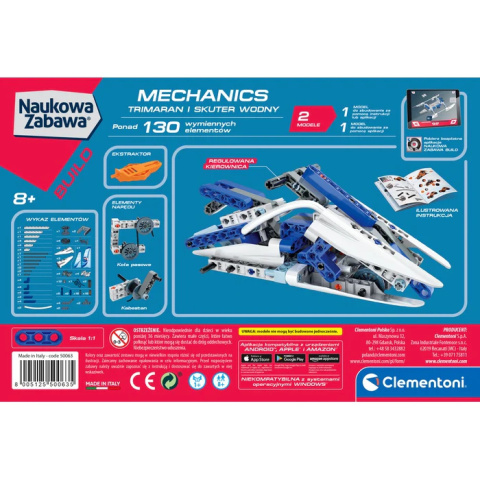 NAUKOWA ZABAWA: Laboratorium Mechaniki Trimaran i Skuter Wodny CLEMENTONI 50063