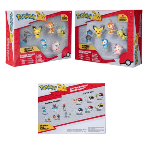 POKEMON Zestaw Figurki Bitewne 6 Figurek do bitwy Pokemonów S5 JAZWARES PKW3061