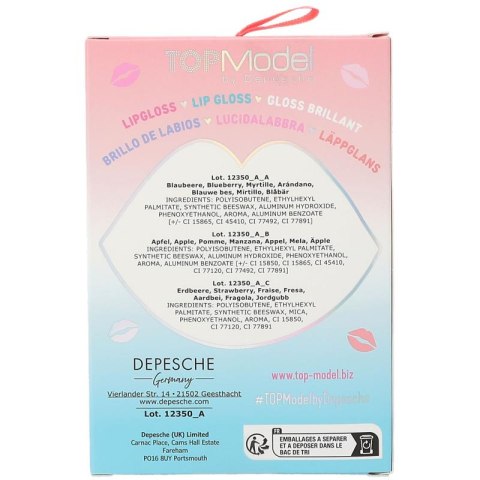 Zestaw Trzech Błyszczyków TOP MODEL w tubkach DEPESCHE 12350