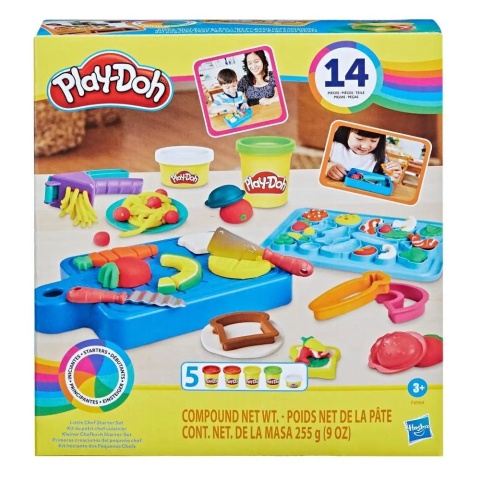 PLAY-DOH Zestaw STARTERS MAŁY KUCHARZ I NAUKA KROJENIA Ciastolina HASBRO F6904