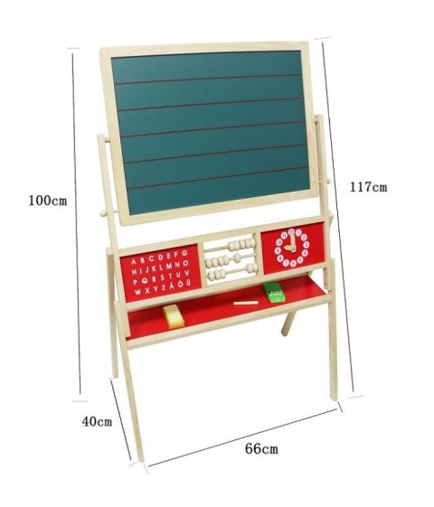 Drewniana Tablica Edukacyjna Tradycyjna z liczydłem MALOWANY LAS ZY2371