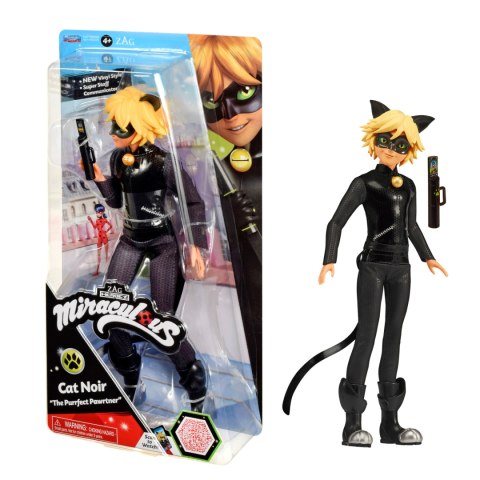 MIRACULOUS Czarny Kot Lalka FASHION CAT NOIR 26cm PLAYMATES 50029