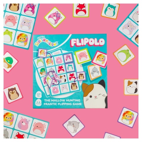 SQUISHMALLOWS Zwariowana Gra Karciana FLIPOLO Wersja PL JOHN ADAMS 11336