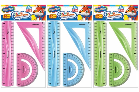 Zestaw geometryczny BAMBINO 3elementy 20cm Flexi MAJEWSKI 003141