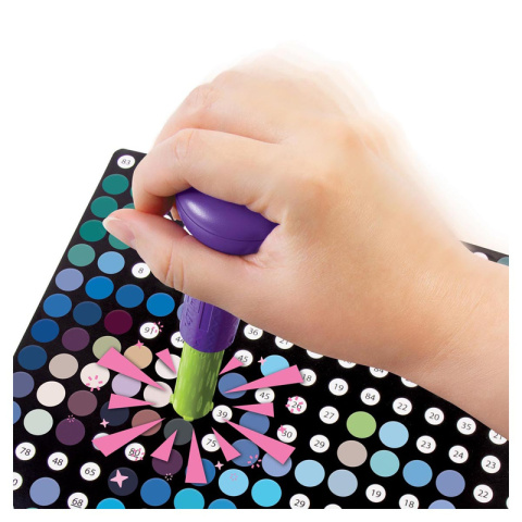 MAKE IT REAL Zestaw do kropkowania po numerach KOTEK I DINOZAUR STAMP BY NUMBER Zabawka Kreatywna 1472