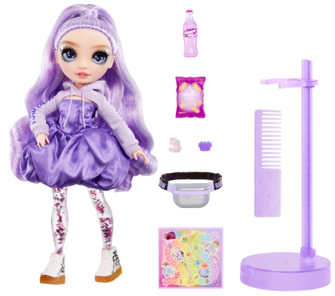 RAINBOW HIGH SPARKLE & SHINE Lalka VIOLA Brokatowa Fioletowa MGA 427810EUC