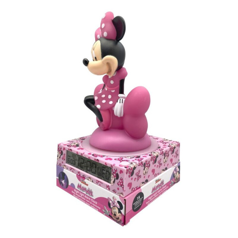 Lampka Nocna 3D MYSZKA MINNIE MOUSE Budzik Zegar Czas Data KIDS MN4500