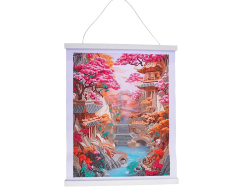 CRYSTAL ART Plakat Mozaika Diamentowa KWITNĄCA WIŚNIA 35x45cm EPEE CAS-040L