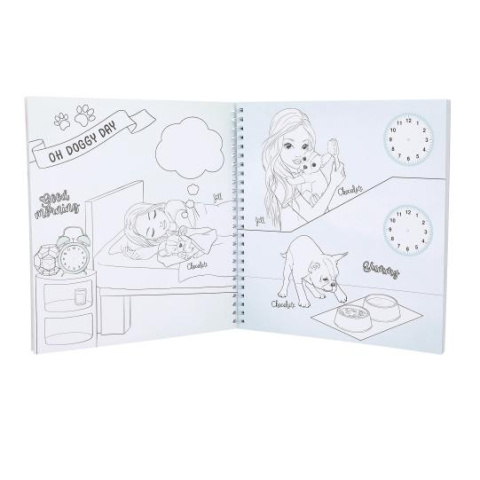 Szkicownik TOP MODEL DOGGY Kolorowanka z naklejkami DEPESCHE 13218