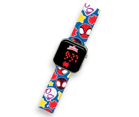 Zegarek cyfrowy LED na rękę SPIDEY z kalendarzem dla dzieci KIDS SPF4018