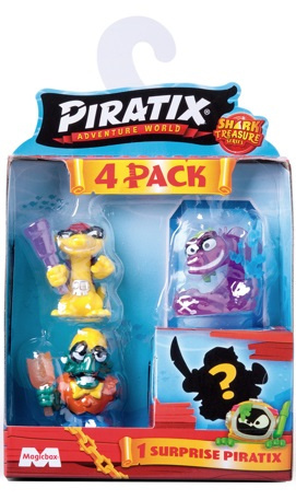 PIRATIX Zestaw Figurki SHARK TREASURE FOUR PACK Figurka Niespodzianka 1szt. MAGIC BOX PPX2B412IN00