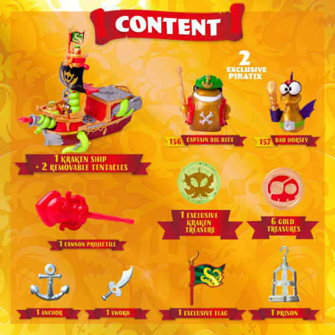 PIRATIX Piracki STATEK KRAKEN Pojazd FIGURKA MAGIC BOX PPXSP112IN20