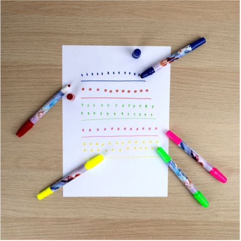 Zestaw stempli 2w1 KRAINA LODU Flamastry 5szt. UNDERCOVER FRZX0744