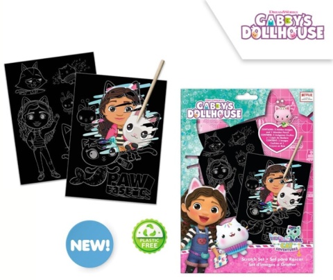Zestaw do zdrapywania obrazków KOCI DOMEK GABI Wydrapywanka KIDS GD00084