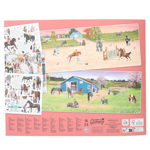 Zestaw z naklejkami MISS MELODY HAPPY HORSES Książeczka Szczęśliwe Konie DEPESCHE 13586