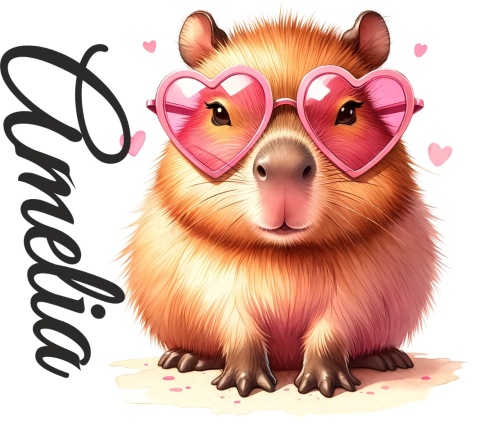 Kubek CAPIBARA KAPIBARA 600ml Tumbler ze słomką + Personalizowany IMIĘ PREZENT