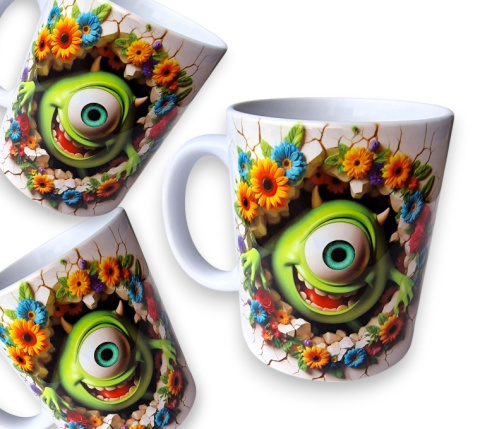 Kubek Ceramiczny MIKE POTWORY I SPÓŁKA 330ml dla dzieci PREZENT w pudełku