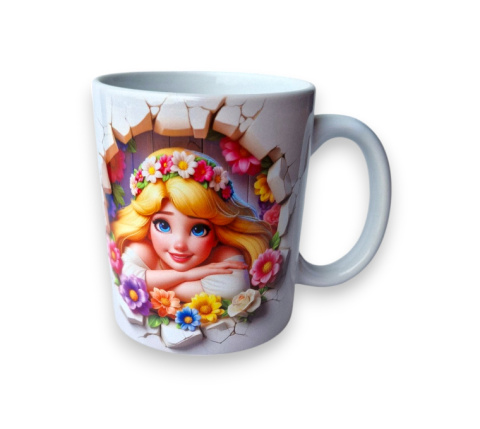 Kubek Ceramiczny ROSZPUNKA KSIĘŻNICZKA DISNEY 330ml dla dzieci PREZENT w pudełku
