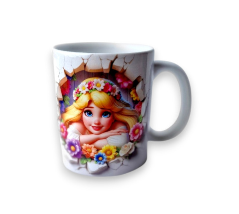Kubek Ceramiczny ROSZPUNKA KSIĘŻNICZKA DISNEY 330ml dla dzieci PREZENT w pudełku