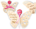 MOTYLEK na LIZAKA Upominek dla gości na Urodziny do Przedszkola Pamiątka Prezent