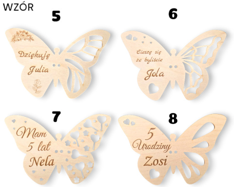 MOTYLEK na LIZAKA Upominek dla gości na Urodziny do Przedszkola Pamiątka Prezent