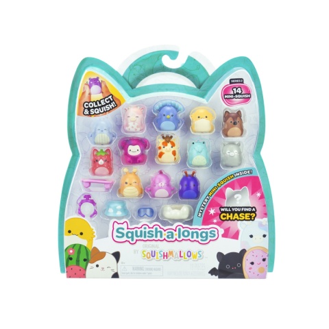 SQUISHMALLOWS Zestaw Figurek SQUISH A LONGS Figurka Niespodzianka 14pak s2 JAZWARES SQAL0066