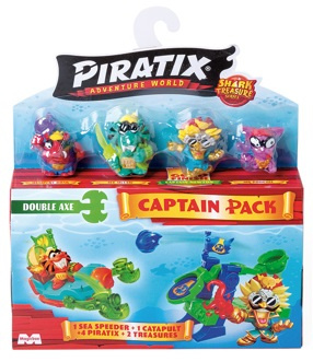 PIRATIX Zestaw Figurek SHARK TREASURE CAPTAIN PACK Łódź Katapulta Figurka MAGIC BOX PPX2B616IN00