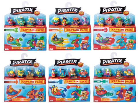PIRATIX Zestaw Figurek SHARK TREASURE CAPTAIN PACK Łódź Katapulta Figurka MAGIC BOX PPX2B616IN00