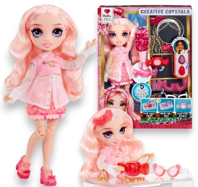 RAINBOW HIGH CREATIVE CRYSTALS Lalka BELLA PARKER + akcesoria MGA 121367EUC