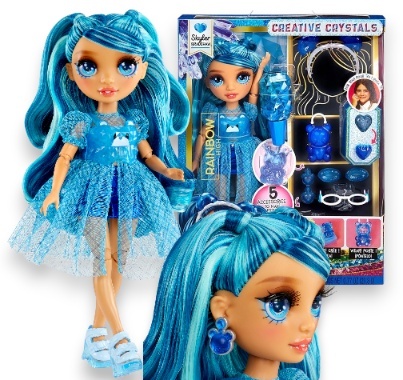RAINBOW HIGH CREATIVE CRYSTALS Lalka SKYLER BRADSHAW + akcesoria MGA 121374EUC
