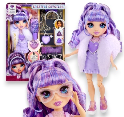 RAINBOW HIGH CREATIVE CRYSTALS Lalka VIOLET WILLOW + akcesoria MGA 121404EUC