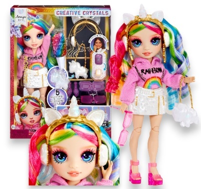 RAINBOW HIGH CREATIVE CRYSTALS Lalka AMAYA RAINE + akcesoria MGA 121411EUC