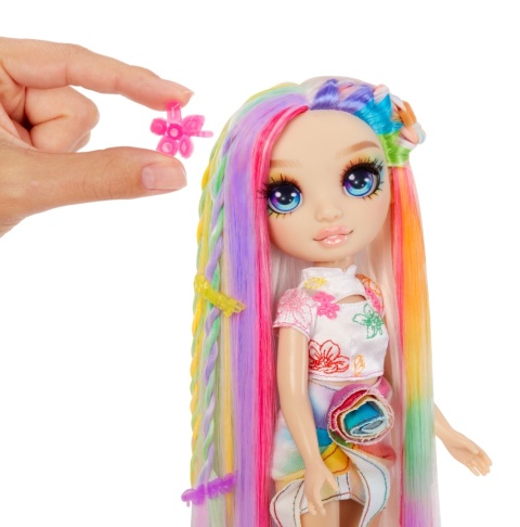 RAINBOW HIGH HAIR CHALK & STYLE RAINBOW Lalka AMAYA RAINE + akcesoria MGA 526780EUC