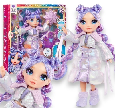 RAINBOW HIGH WINTER WONDERLAND Lalka VIOLET WILLOW + akcesoria MGA 120865EUC