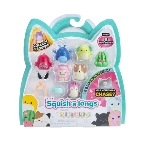 SQUISHMALLOWS Zestaw Figurek SQUISH A LONGS Figurka Niespodzianka 8pak s2 JAZWARES SQAL0065