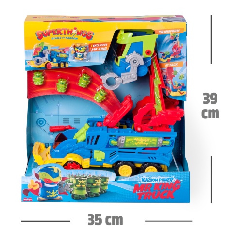 SUPERTHINGS Zestaw KAZOOM POWER CIĘŻARÓWKA MR KING TRUCK FIGURKA POJAZD MAGIC BOX PSTSP114IN10