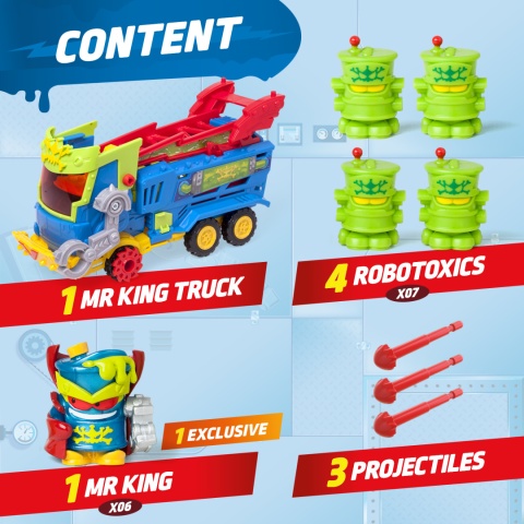 SUPERTHINGS Zestaw KAZOOM POWER CIĘŻARÓWKA MR KING TRUCK FIGURKA POJAZD MAGIC BOX PSTSP114IN10