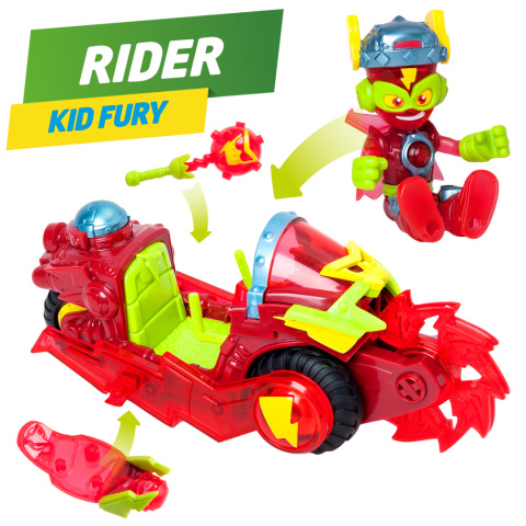 SUPERTHINGS Zestaw KAZOOM POWER POJAZD BOJOWY KID FURY FIGURKA MAGIC BOX PSTSP116IN200