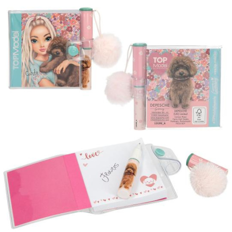 Mini Notatnik TOP MODEL FLORAL z Długopisem KWIATY 1szt. DEPESCHE 13195