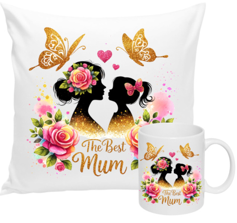 ZESTAW KUBEK I PODUSZKA DZIEŃ MATKI PREZENT DLA MAMY