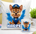 ZESTAW KUBEK I PODUSZKA PSI PATROL CHASE PREZENT + IMIĘ wz1 Kacper